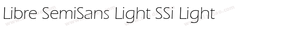Libre SemiSans Light SSi Light字体转换